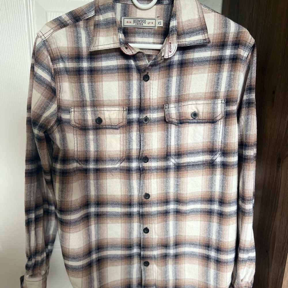 Redwood Creek Flannel Plaid Shirt Mens XS Heavyweight